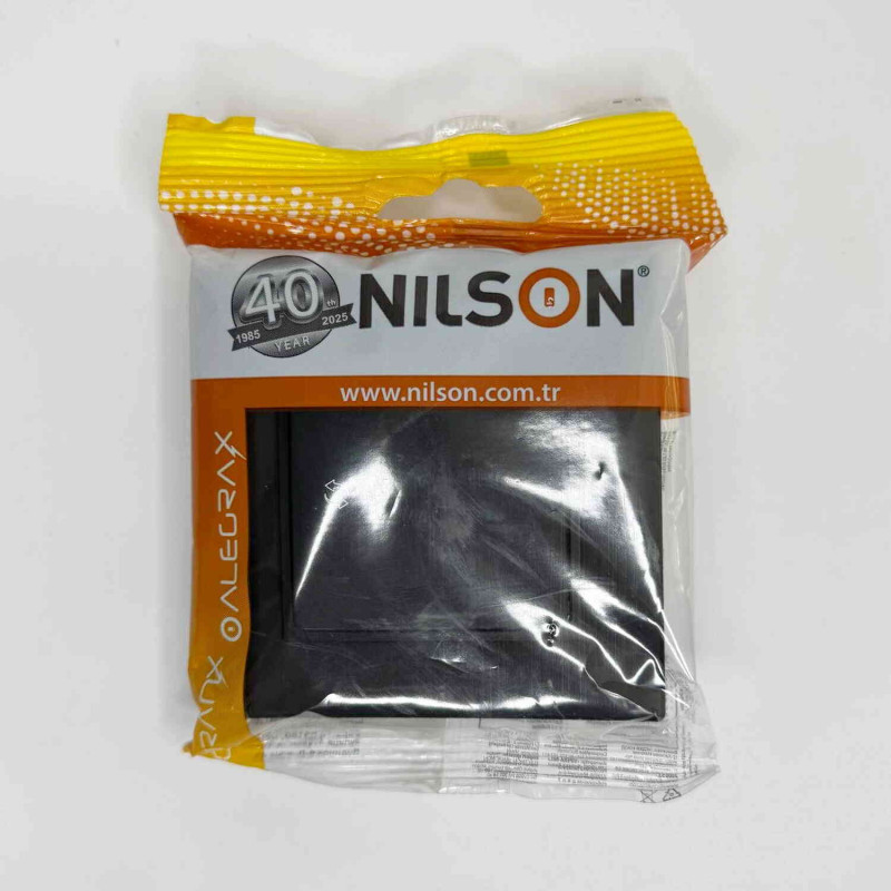 Вимикач Nilson Alegra X чорний матовий прохідний 1кл ​( 35551007 )