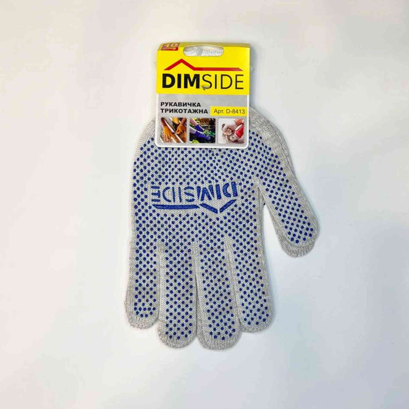 Рукавиці DIMSIDE трикотажні з ПВХ 10 р ( D-8413 )