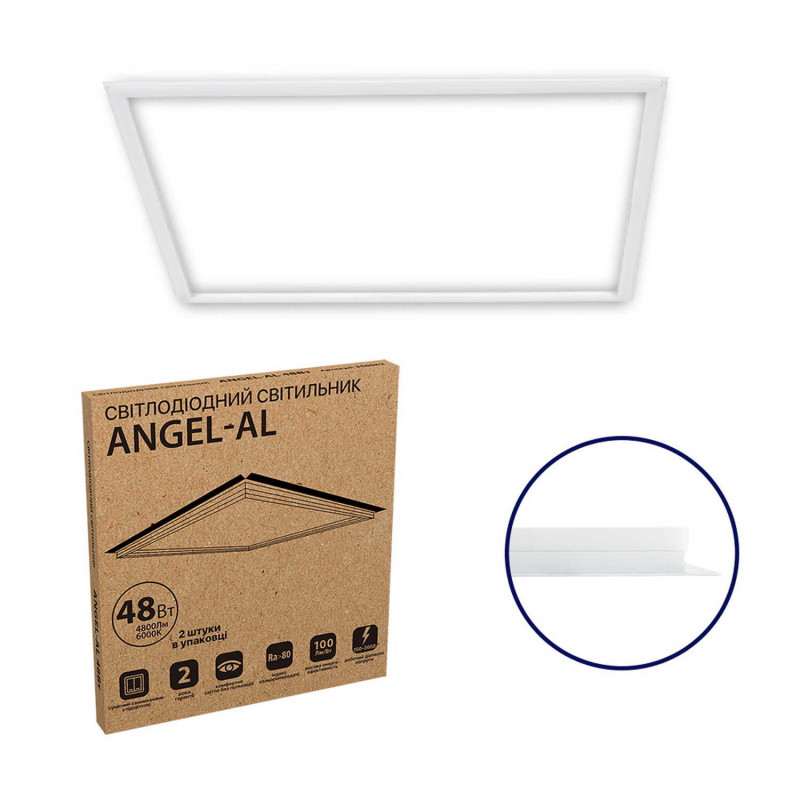 Светильник LED панель ANGEL-AL 48W 5000К IP20 Violux​ ( 350082 )