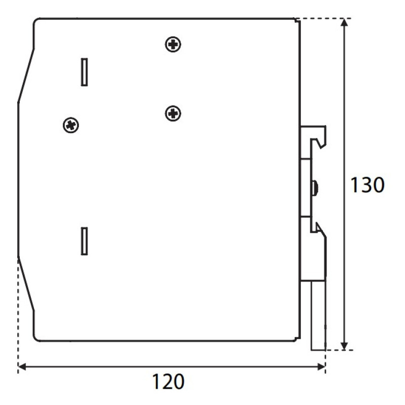 Джерело живлення ETI 004656682 PS-120-24 (Вхід: 100-240V AC/140-340V DC; Вихід: 24-28V DC/120W/5A)