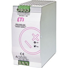 Джерело живлення ETI 004656683 PS-240-24 (Вхід: 100-240V AC/140-340V DC; Вихід: 24-28V DC/240W/10A)