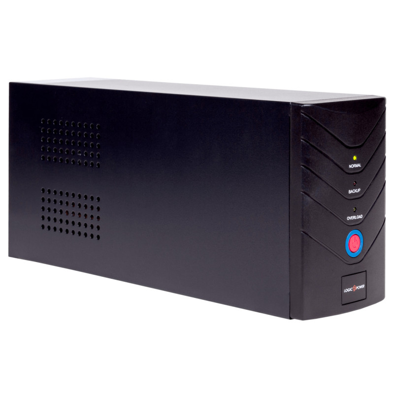 ДБЖ LogicPower LP8295 1700ВА на 2 євророзетки AVR 2x8.5Ач12В (1020Вт) у металевому корпусі (чорний)