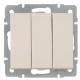 Потрійний вимикач Lezard Rain (703-0388-109) (кремовий)