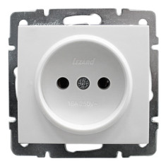 Розетка Lezard Rain (703-0288-121B) ПБТ (белая)