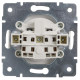 Розетка Lezard Rain (703-0288-121B) ПБТ (белая)