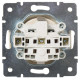 Розетка Lezard Rain (703-3088-123B) з кришкою із з/к ПБТ (перлово-білий перламутр)