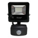 Алюмінієвий LED прожектор Lezard (PAL6510S) 10Вт 6500K 800Лм IP65 з датчиком руху