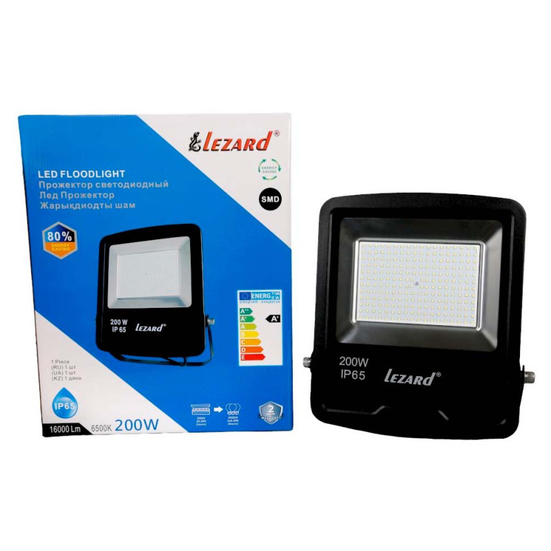 Алюмінієвий LED прожектор Lezard (PAL65200) 200Вт 6500K 16000Лм IP65