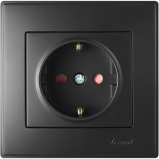 Розетка Lezard «Lesya» 705-4242-124B с защитой от детей (антрацит)