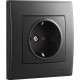 Розетка Lezard «Lesya» 705-4242-124B с защитой от детей (антрацит)