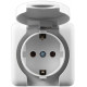 Розетка Lezard «Viola» (751-0200-123B) з/з кришкою (біла)