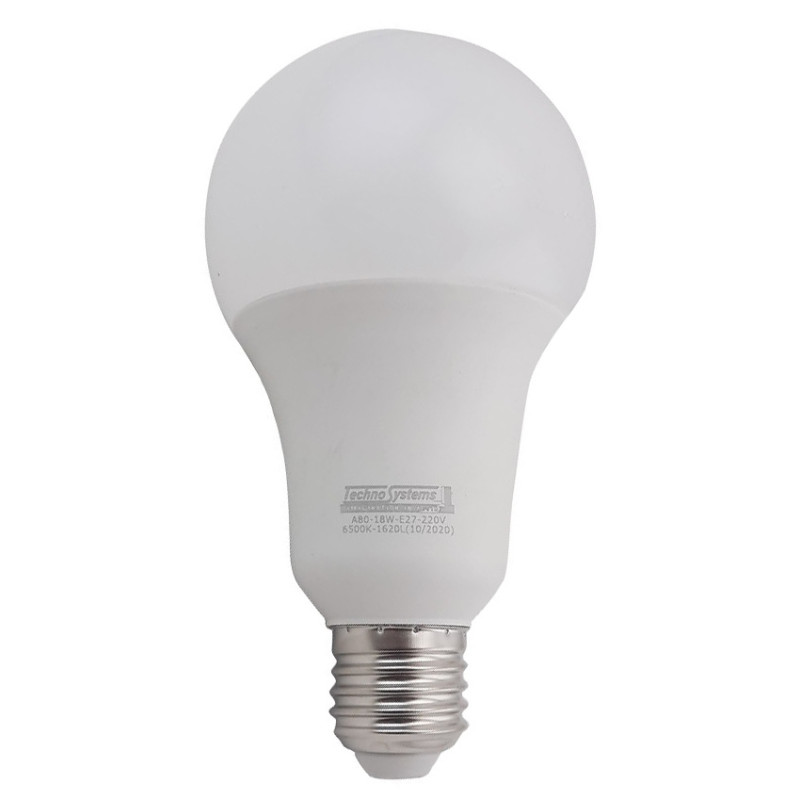 Світлодіодна лампа TNSy LED Bulb-A80-18W-E27-220V-6500K-1620L ICCD (TNSy5000257)