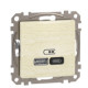 Розетка USB Schneider Electric Sedna Design & Elements A+C 3A 45Вт береза SDD180404