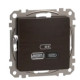 Розетка USB Schneider Electric Sedna Design & Elements A+C 3A 45Вт венге SDD181404