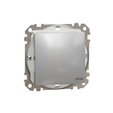 Одноклавишный выключатель Schneider Electric Sedna Design SDD213101 IP44 алюминий