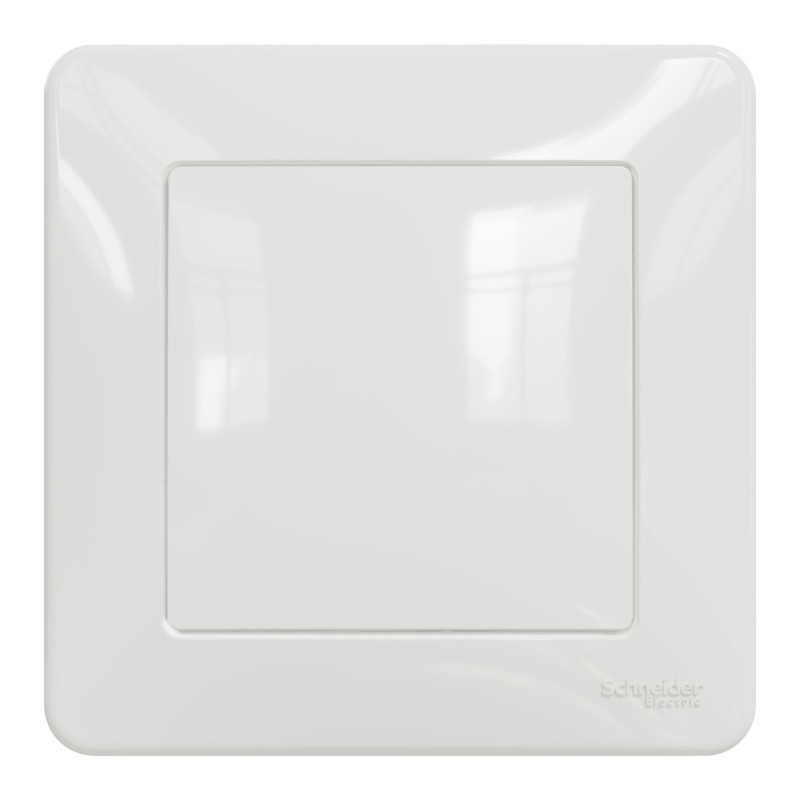 Комплект одноклавишный выключатель + рамка Sedna Design & Elements (SDD111101+SDD311801) белый