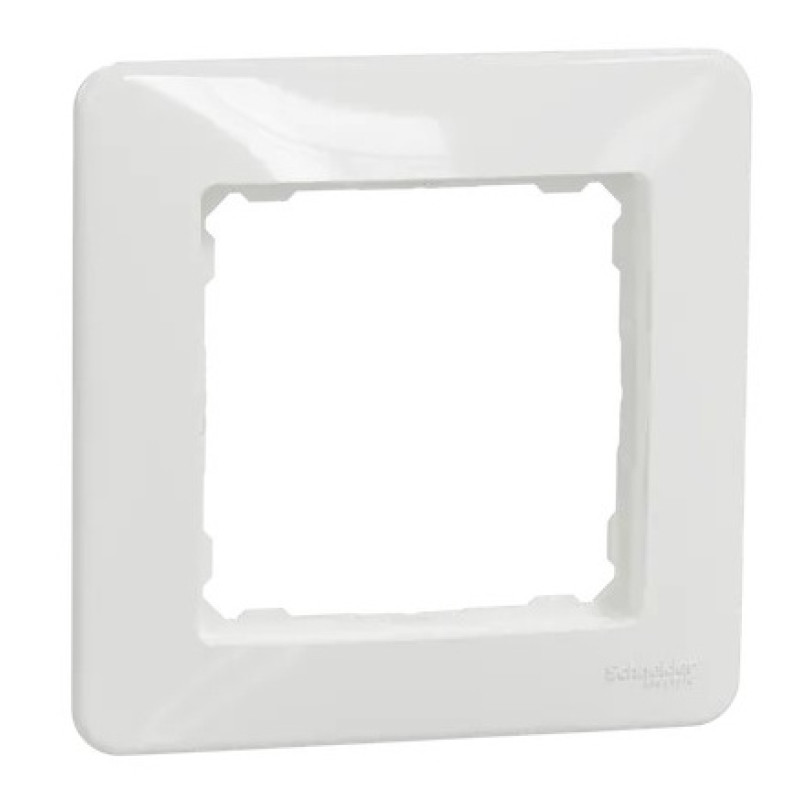 Комплект одноклавишный выключатель + рамка Sedna Design & Elements (SDD111101+SDD311801) белый