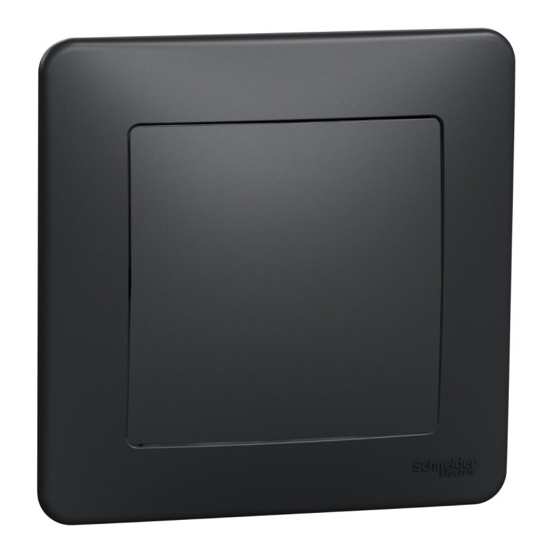 Комплект одноклавишный выключатель + рамка Sedna Design & Elements (SDD114101+SDD314801) черный