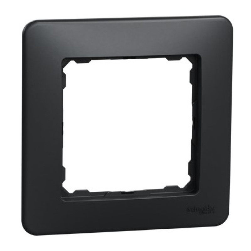 Комплект одноклавишный выключатель + рамка Sedna Design & Elements (SDD114101+SDD314801) черный