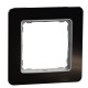 Комплект розетка с з/к + рамка Sedna Design & Elements (SDD111022+SDD361801) белый/черное стекло