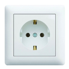 Комплект розетка с з/к + рамка Lumina (WL5010+WL1050) белый
