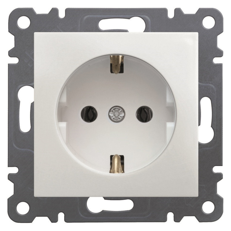 Комплект розетка с з/к + рамка Lumina (WL5010+WL1050) белый