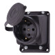 Наклонный силовой разъем Lezard 106-0400-0104 (2Р+РЕ) 1х16А 220-240V