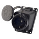 Наклонный силовой разъем Lezard 106-0400-0104 (2Р+РЕ) 1х16А 220-240V