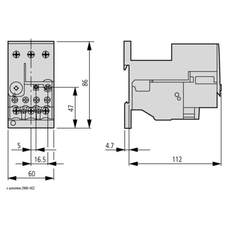 Теплове реле Eaton Moeller ZB65-57