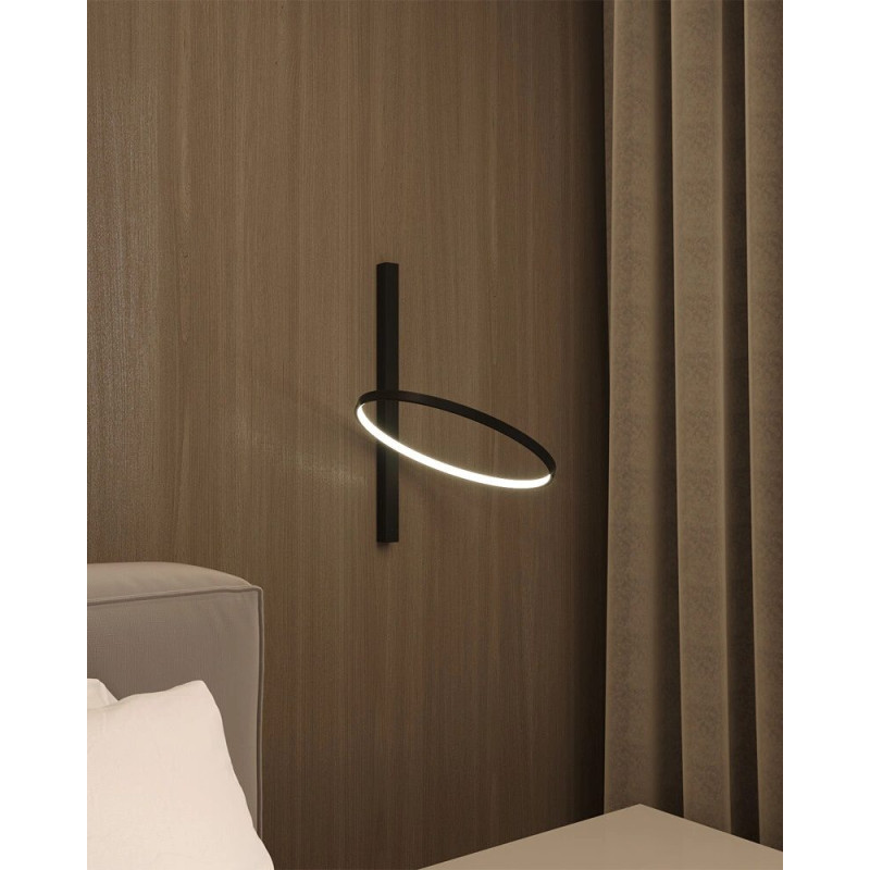 Бра, настенный светильник babich.studio Ring BC LED 1x12W 3000K/4000K 1400Lm IP20 черный