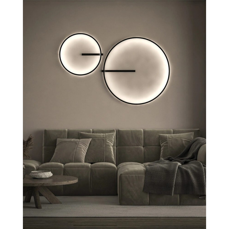 Бра, настенный светильник babich.studio Ring В550 LED 1x23W 3000K/4000K 2500Lm IP20 черный