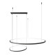 Люстра babich.studio Ring Mix LED 2x60W 3000K/4000K 6800Lm IP20 чорна