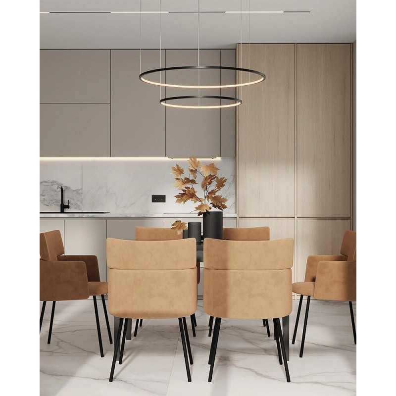 Люстра babich.studio Ring Mix LED 2x60W 3000K/4000K 6800Lm IP20 чорна