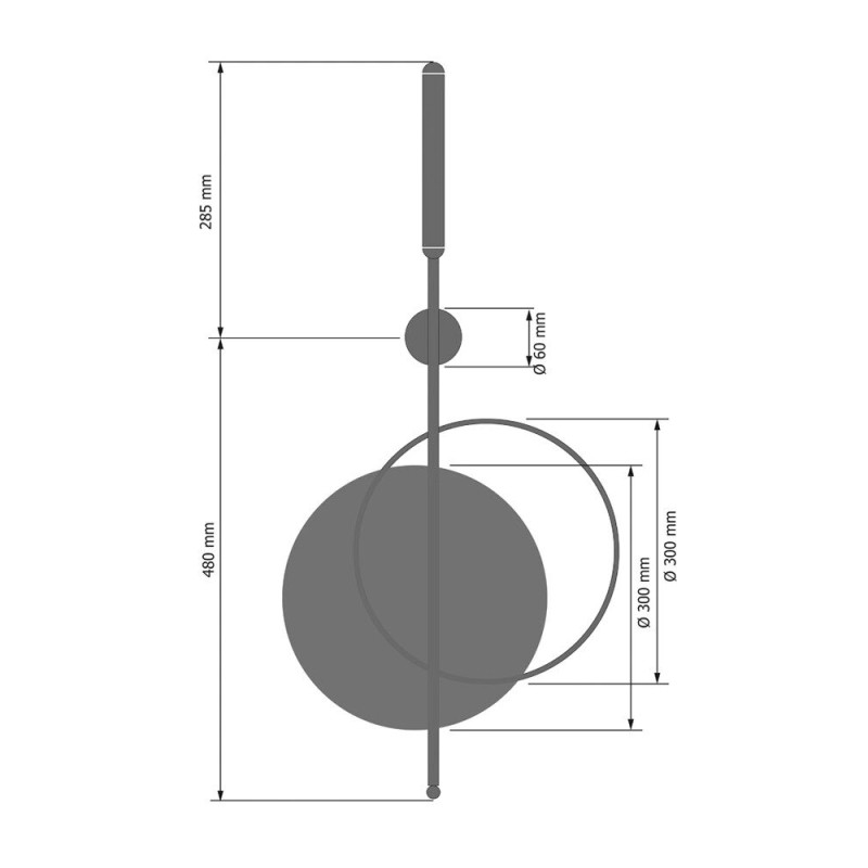 Бра, настенный светильник babich.studio Mid GB LED 1x12W 3000K/4000K 1400Lm IP20 черный