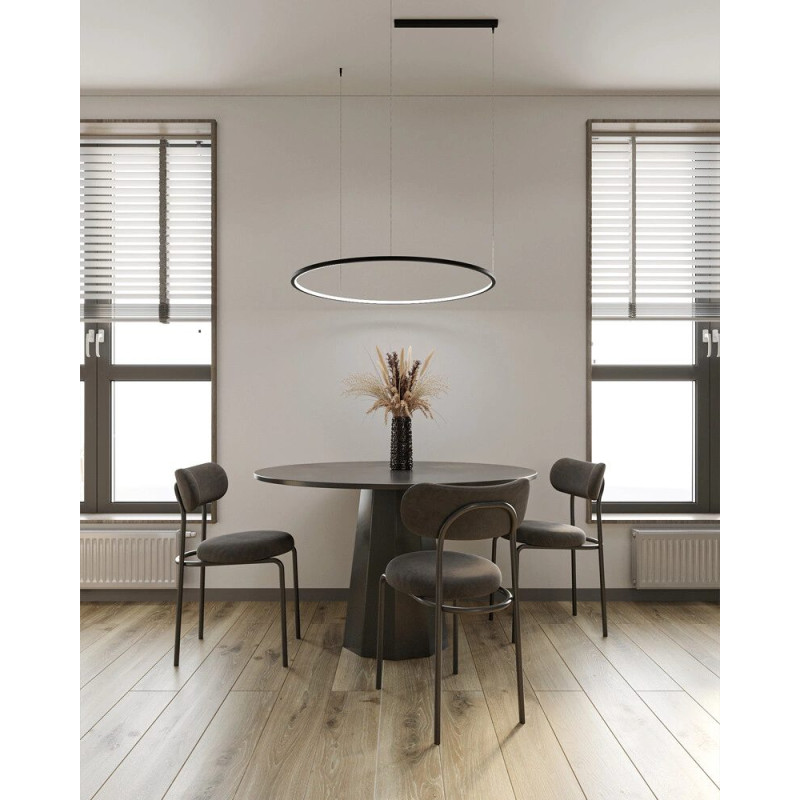 Підвісний світильник, люстра babich.studio Ring 900 LED 1x37W 3000K/4000K 4200Lm IP20 чорний