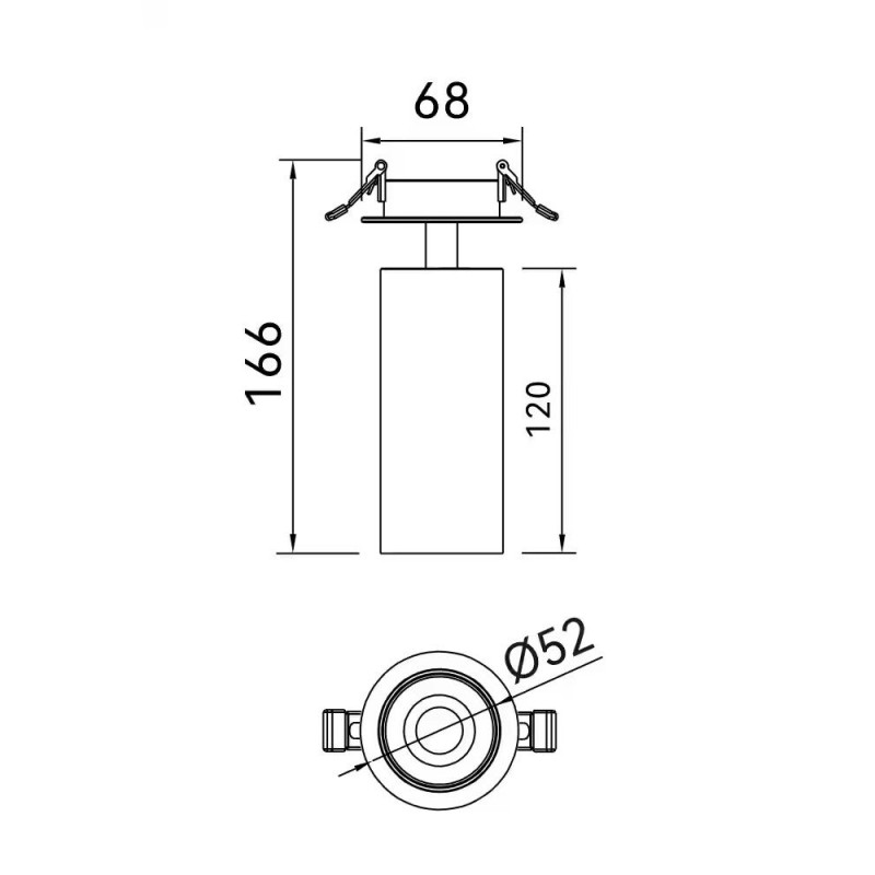 Светильник поворотный, спот Lumineka LM-TB-52-SR-4K-WH Tube LED 1x15W 4000K 1300Lm IP20 белый