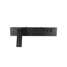 Бра, настінний світильник Line.F WJ028/2L BK (лівий) + USB-C LED 2x8W 4000K IP20 чорний