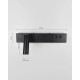 Бра, настінний світильник Line.F WJ028/2L BK (лівий) + USB-C LED 2x8W 4000K IP20 чорний