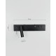 Бра, настенный светильник Line.F WJ028/2R BK (правый) + USB-A LED 2x8W 4000K IP20 черный