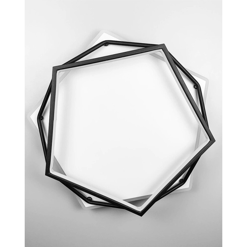 Люстра Line.F S19-500 BK+WT Pentagon LED 1x60W 3000K/4500K/6000K IP20 черная