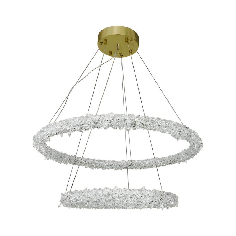 Люстра Line.F MD9105R-600+400 AB LED 2x80W 4000K IP20 латунная
