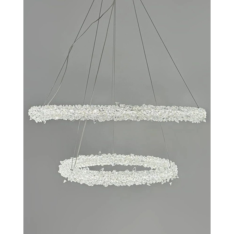 Люстра Line.F MD9105R-600+400 AB LED 2x80W 4000K IP20 латунная