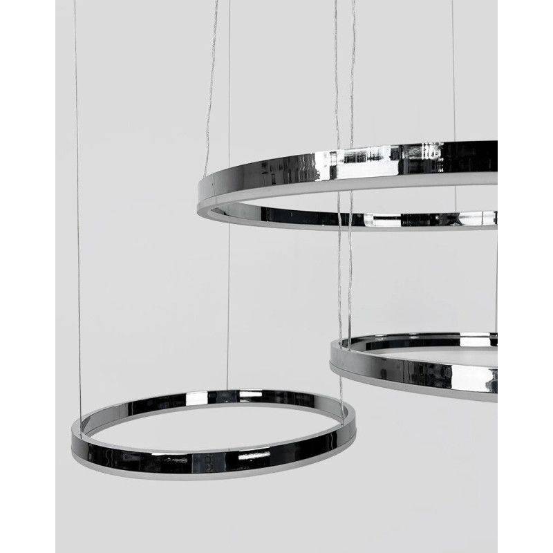 Люстра Line.F MJ73-600+500+400 CH LED 3x54W 3000K/4500K/6000K IP20 хром