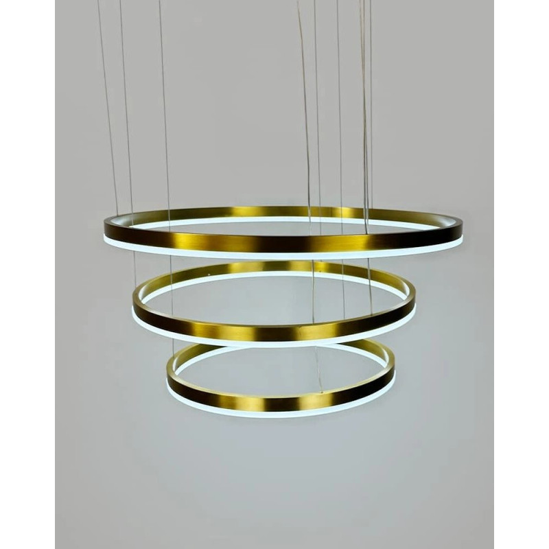 Люстра Line.F MJ73-600+500+400 AB LED 3x56W 3000K/4500K/6000K IP20 латунная
