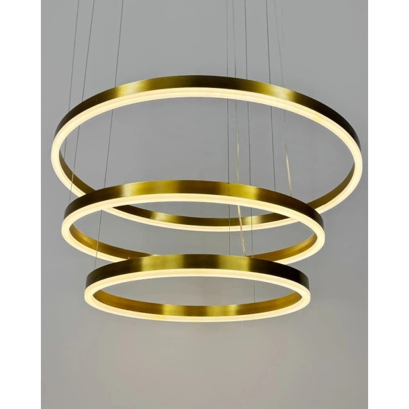 Люстра Line.F MJ73-600+500+400 AB LED 3x56W 3000K/4500K/6000K IP20 латунная