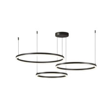 Люстра Line.F MJ73-800+600+400 BK LED 3x95W 3000K/4500K/6000K IP20 чорна