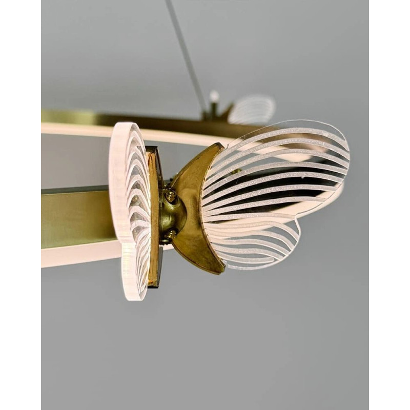 Люстра Line.F C18-800 AB LED 1x40W 3000K/4500K/6000K IP20 латунная