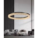 Подвесной светильник, люстра Line.F MJ317-800 BK+CL LED 1x24W 3000K/4500K/6000K IP20 черный