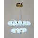 Підвісний світильник, люстра Line.F 77068-600+400 Mysa Pearl LED 2x124W 3000K/4500K/6000K IP20 латунний