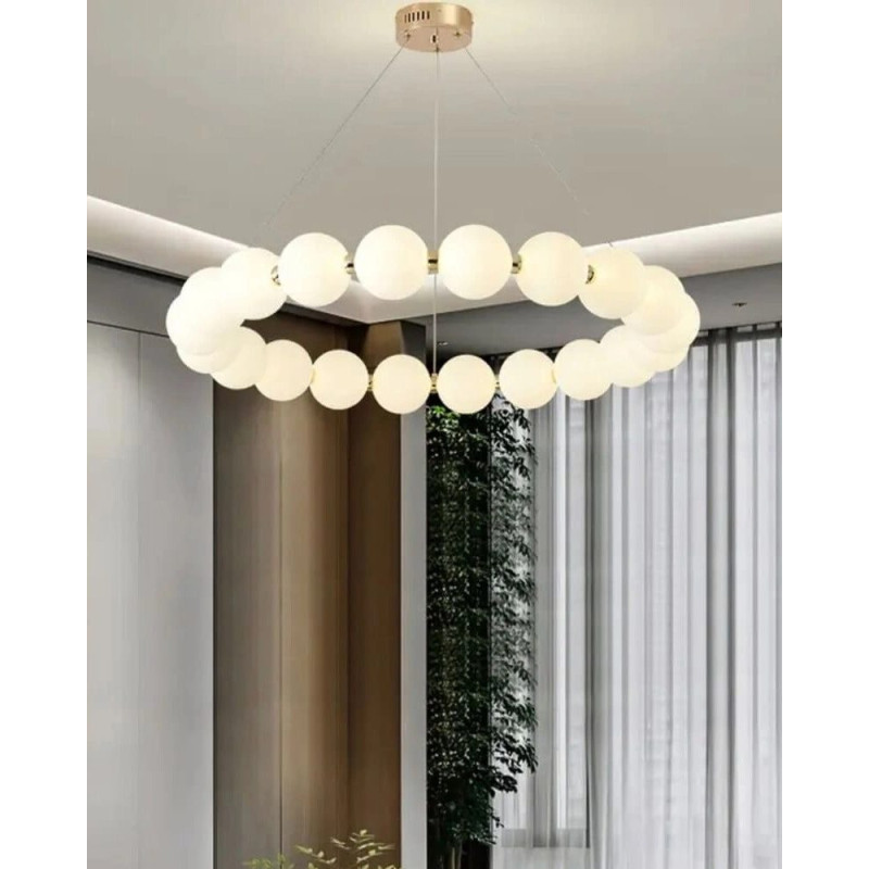 Люстра Line.F 77068-800 Mysa Pearl LED 1x92W 3000K/4500K/6000K IP20 латунна